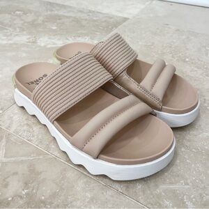 New Sorel VIIBE SLIDE SANDAL 2030531-260 in Nova Sand/Sea Salt - Size 8
